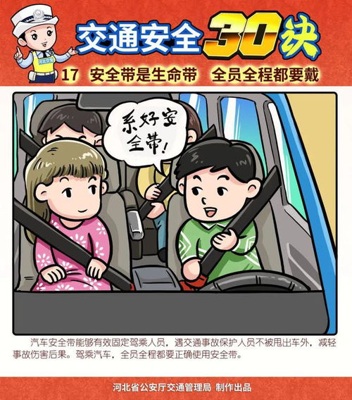 安全带是生命带全员全程都要戴道路交通安全三十诀